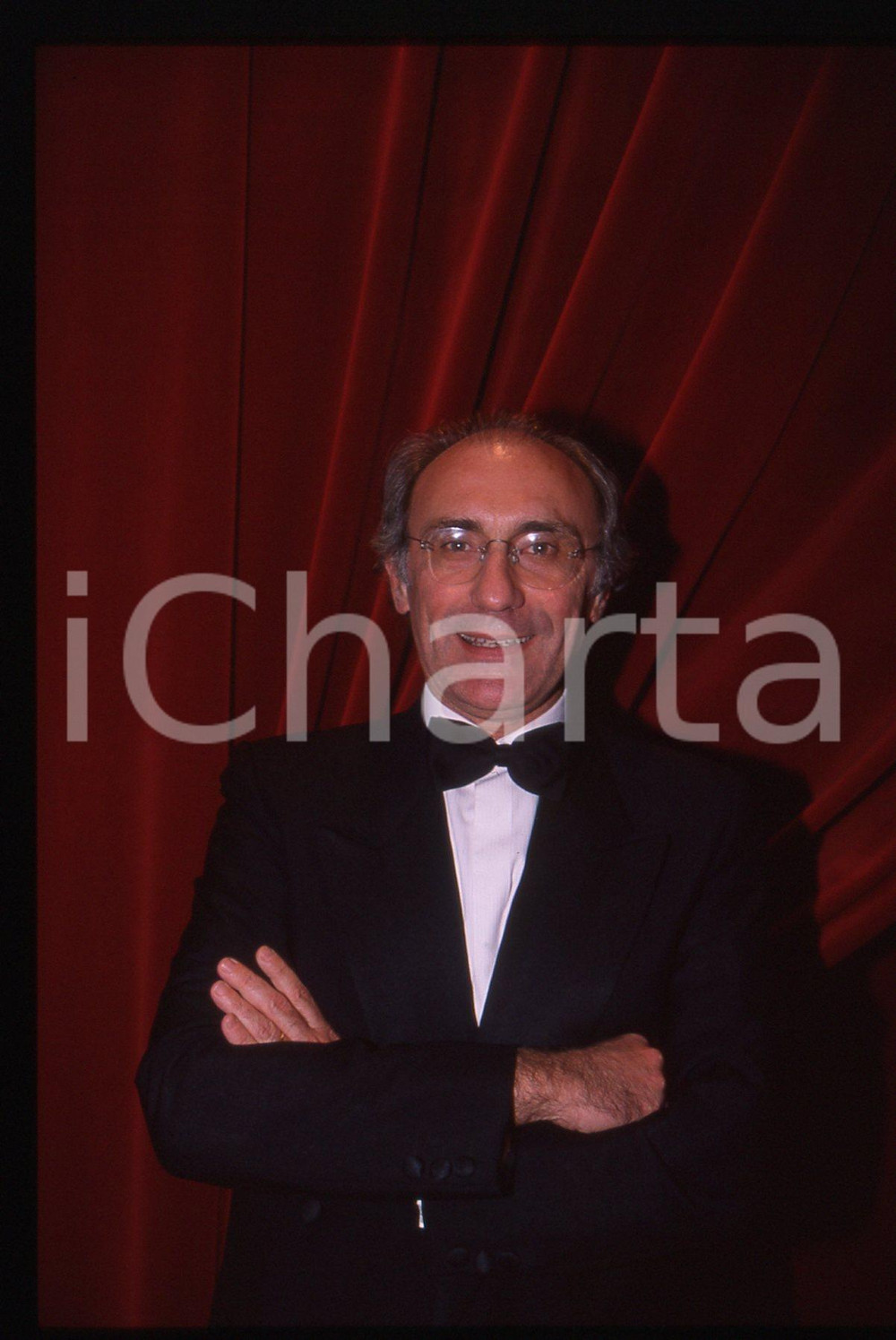 35mm vintage slide* 1995 ca ITALIA Giovanni VALENTINI ritratto a un evento (3)