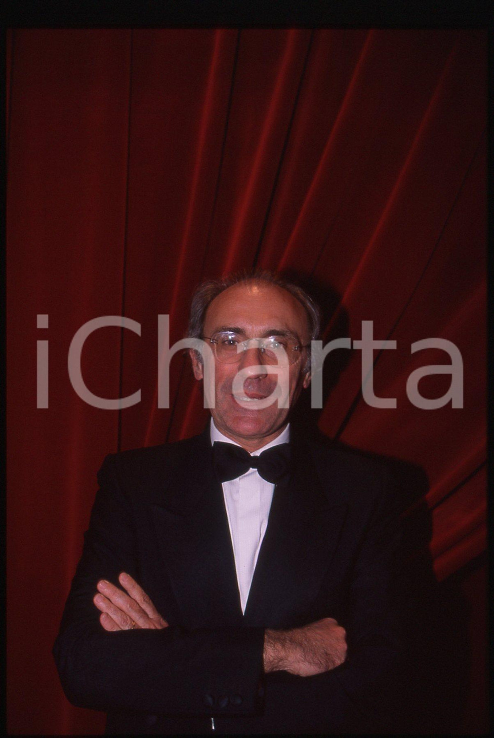 35mm vintage slide* 1995 ca ITALIA Giovanni VALENTINI ritratto a un evento (5)