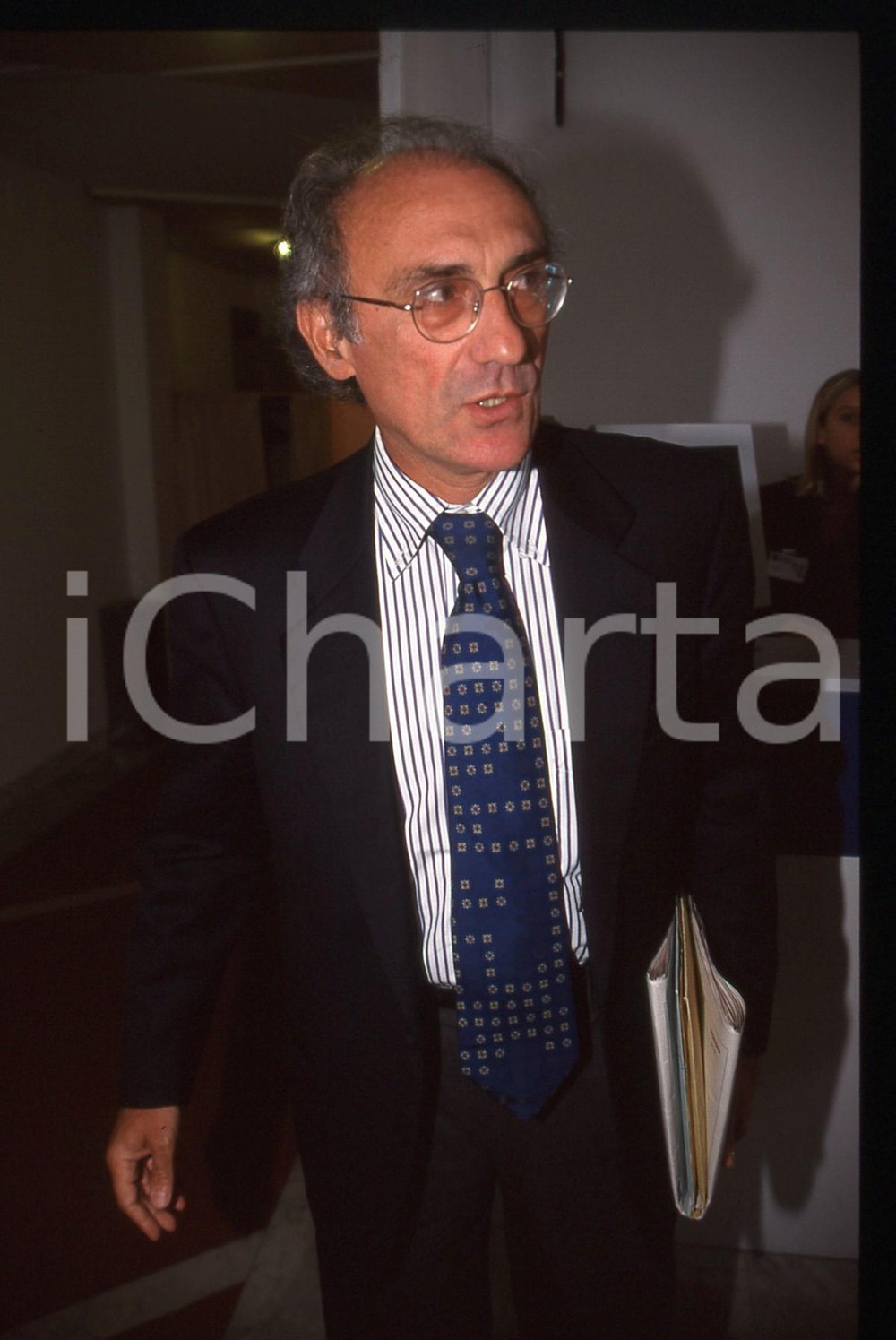 35mm vintage slide* 1996 ITALIA Giovanni VALENTINI durante un convegno (1)