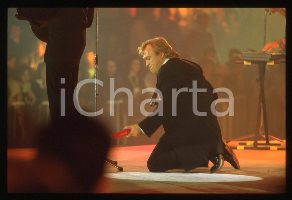 35mm vintage slide* 1987 FESTIVAL DI SANREMO Mark KING Ritratto del cantante (1)