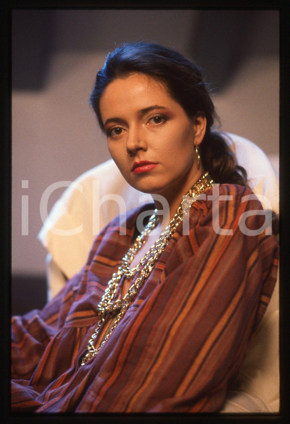 35mm vintage slide* 1985 ca RAI UNO ITALIA SERA Laura LATTUADA Ritratto (14)