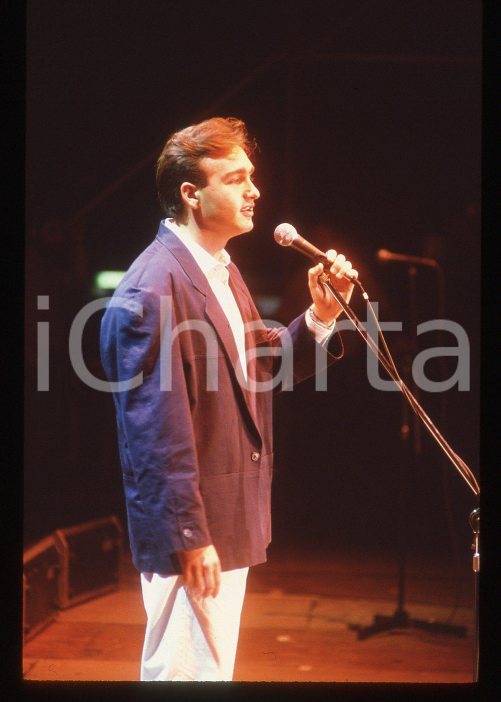 35mm vintage slide* 1990 ca ITALIA Antonio DECIMO Ritratto del cantante (7)