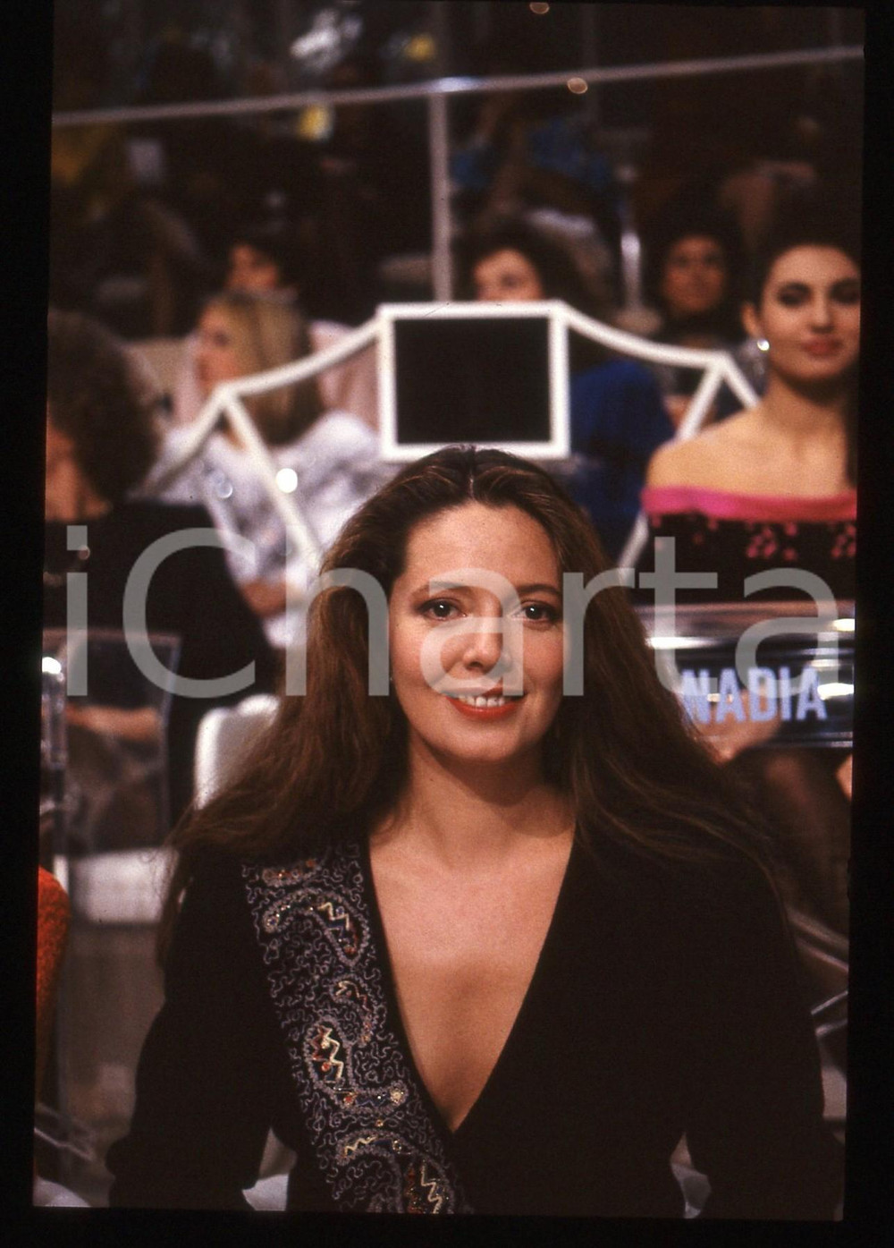 35mm vintage slide* 1990 ca RAI DUE - LA RETE Laura LATTUADA Ritratto (4)