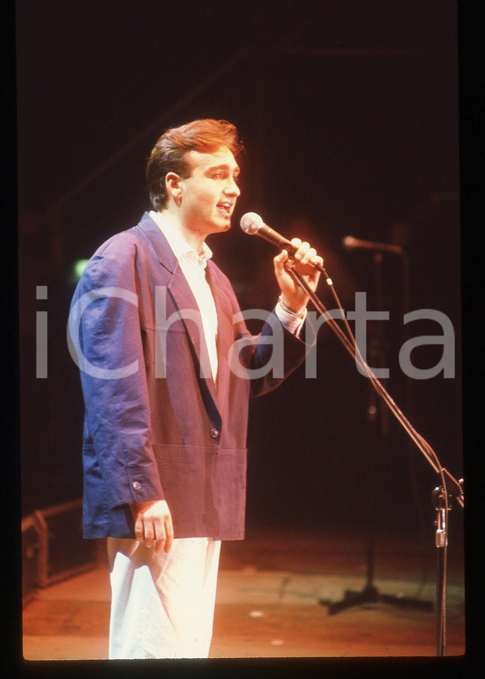 35mm vintage slide* 1990 ca ITALIA Antonio DECIMO Ritratto del cantante (9)