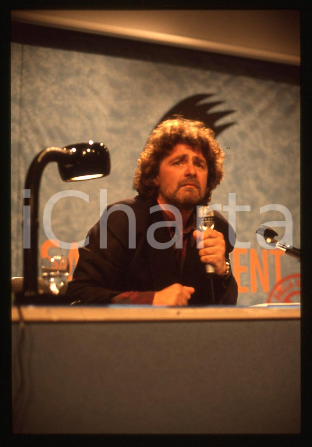35mm vintage slide* 1991 SAINT-VINCENT Festival della Satira Beppe GRILLO (2)