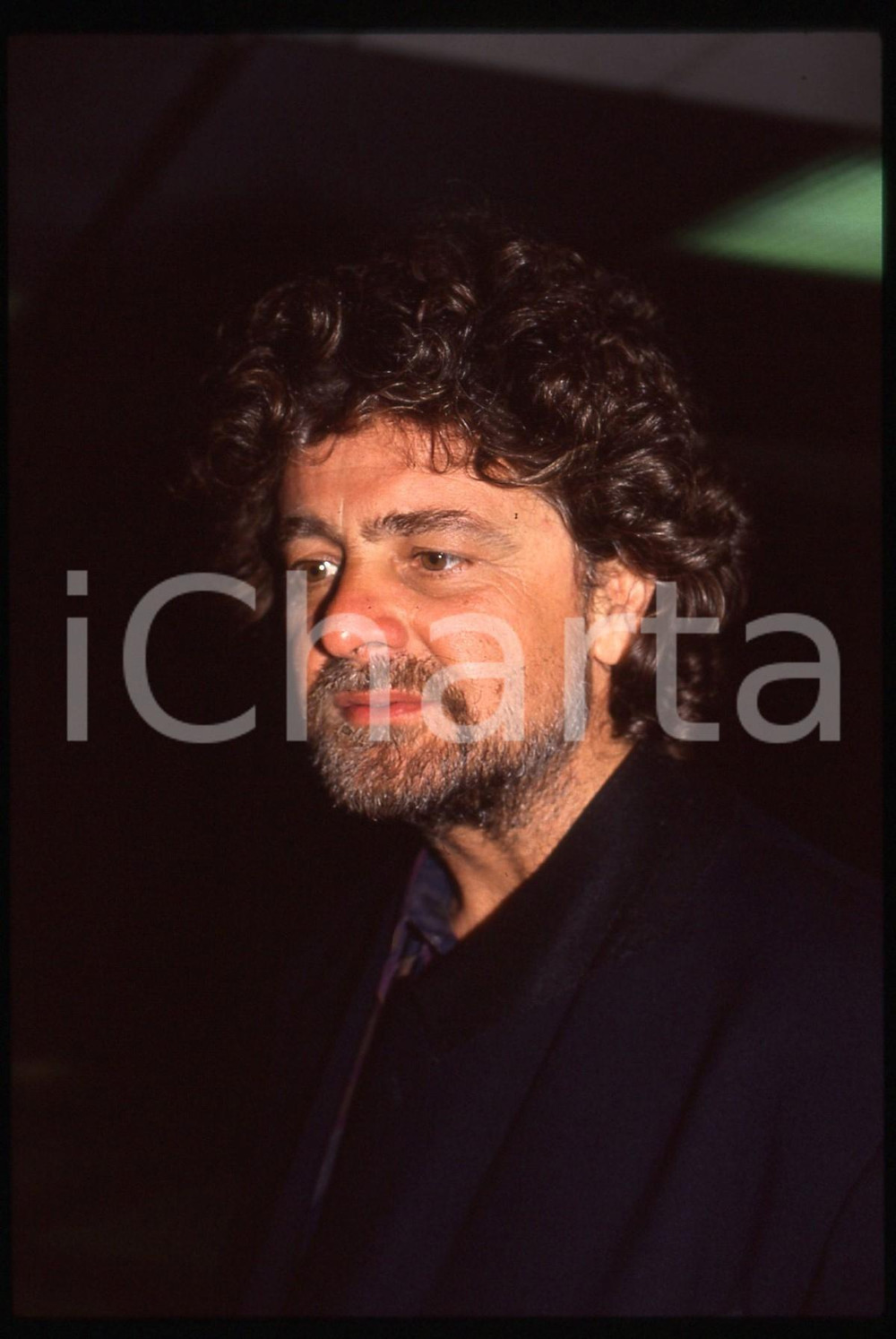 35mm vintage slide* 1990 ca COSTUME Beppe GRILLO ritratto del comico SATIRA (2)