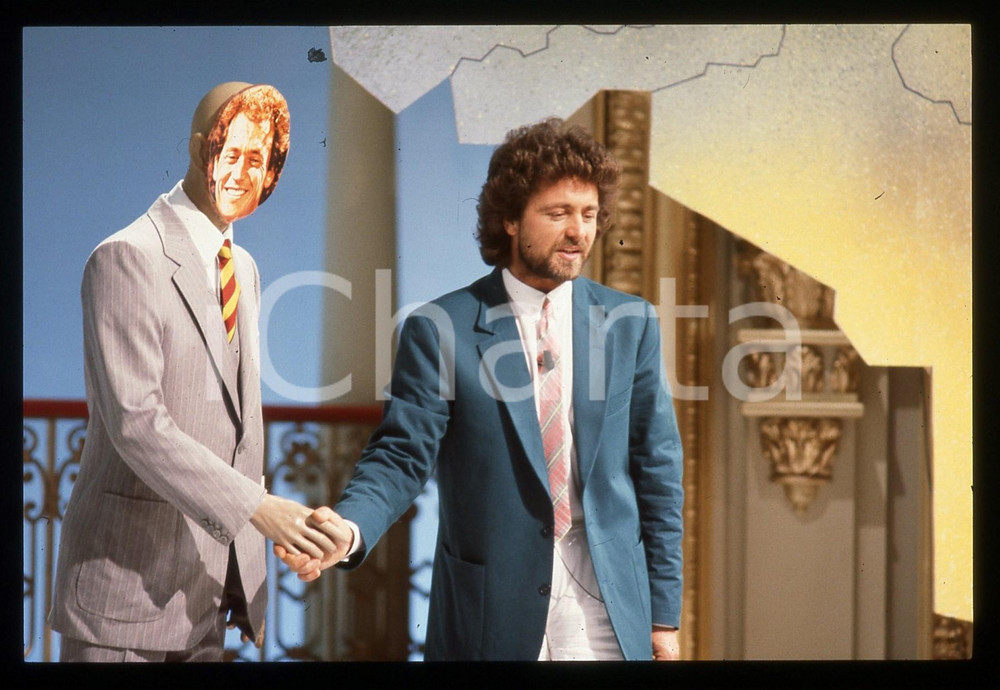 35mm vintage slide* 1984 "TE LO DO IO IL BRASILE" Beppe GRILLO in scena (17)