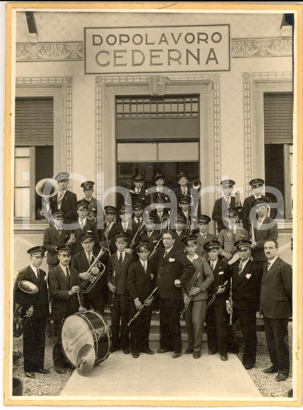 1930 ca MONZA Dopolavoro Aziendale CEDERNA - Banda musicale - Foto 18x24 cm