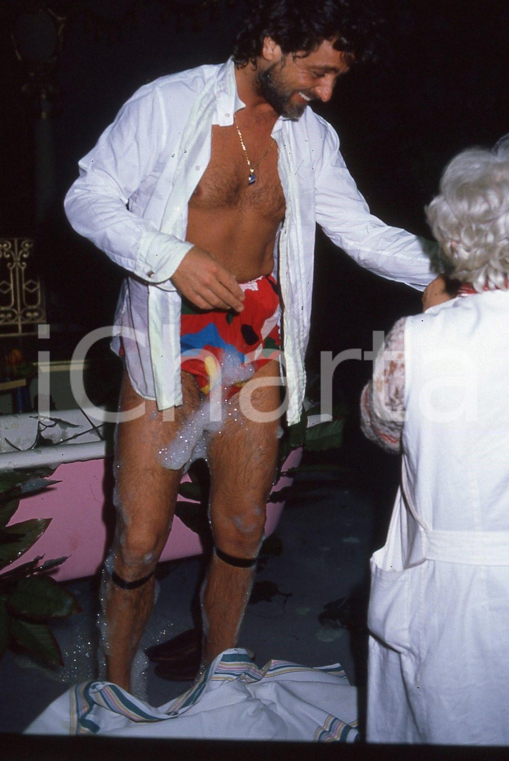 35mm vintage slide* 1984 "Te lo do io il Brasile" Beppe GRILLO backstage (6)