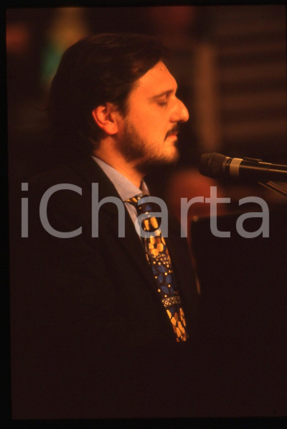 35mm vintage slide* 1993 SANREMO GIOVANI Enrico LISEI in scena RAI UNO (3)