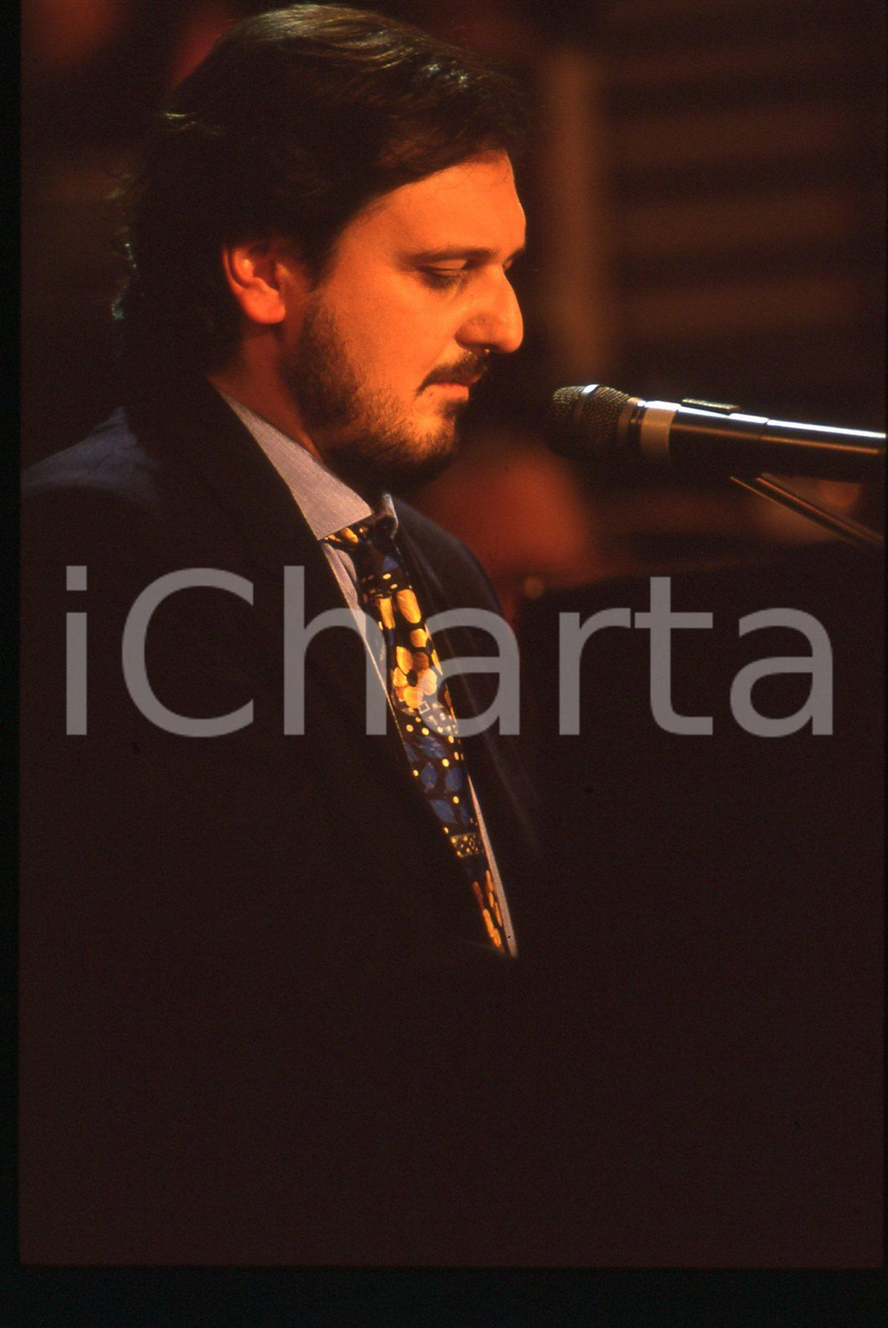 35mm vintage slide* 1993 SANREMO GIOVANI Enrico LISEI in scena RAI UNO (4)