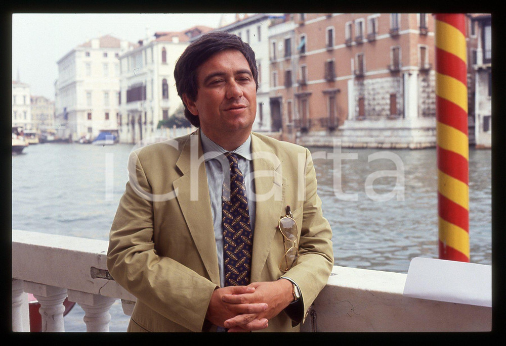 35mm vintage slide* 1991 VENEZIA Renato MINORE ritratto dello scrittore *(23)