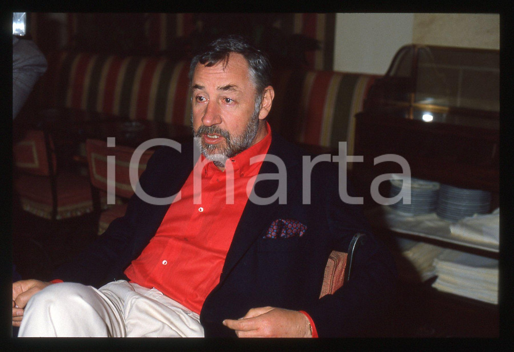 35mm vintage slide* 1985 ca CINEMA Philippe NOIRET ritratto dell'attore (1)