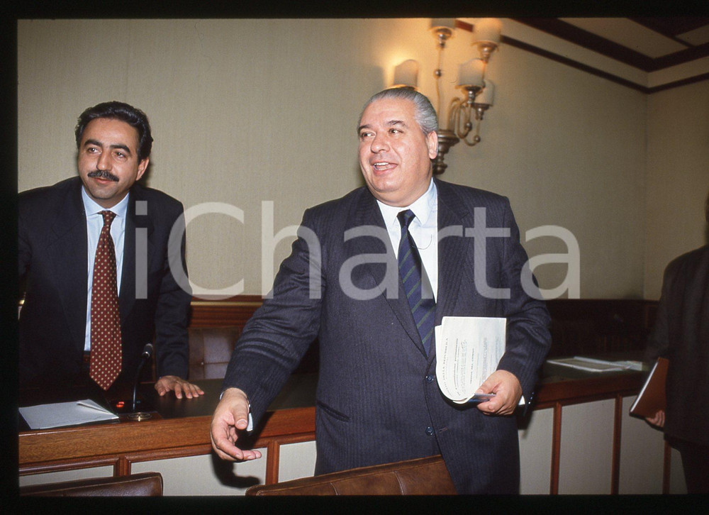 35mm vintage slide* 1990 ca ROMA Vincenzo DE COSMO ritratto del politico DC (5)