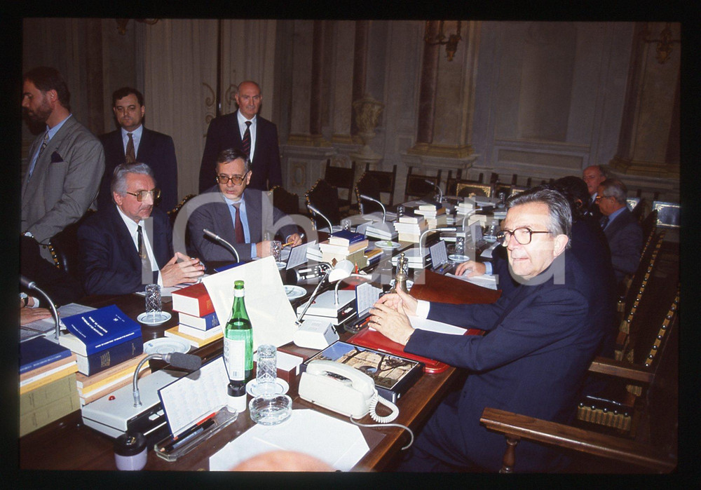 35mm vintage slide* 1991 ROMA Giulio ANDREOTTI Franjo TUDMAN incontro POLITICA
