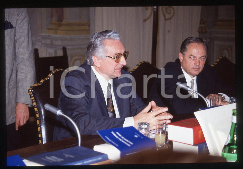 35mm vintage slide* 1991 ROMA Franjo TUDMAN in visita a Palazzo Chigi (1)