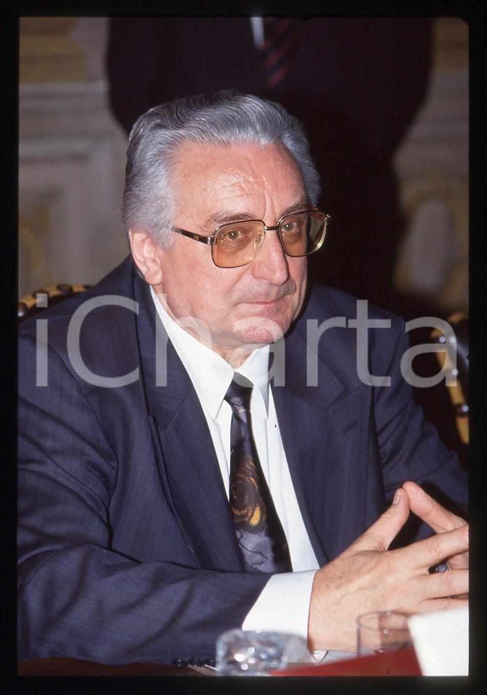 35mm vintage slide* 1991 ROMA Franjo TUDMAN in visita a Palazzo Chigi (6)