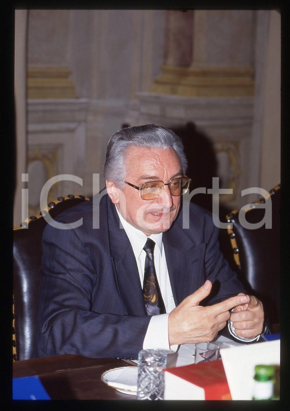 35mm vintage slide* 1991 ROMA Franjo TUDMAN in visita a Palazzo Chigi (9)