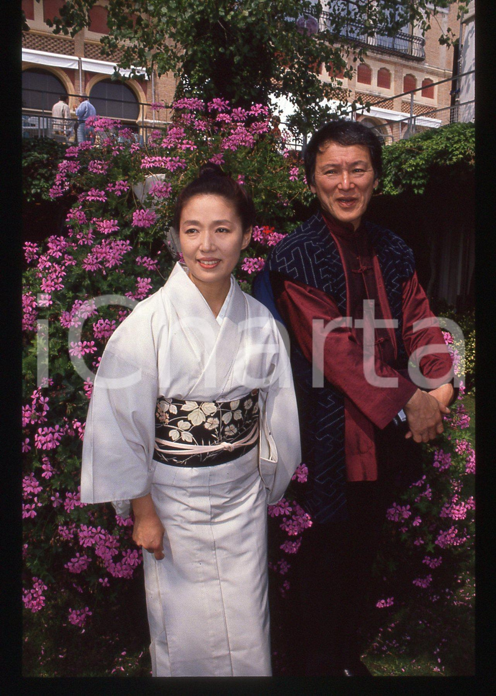 35mm vintage slide* 1985 ca LIDO DI VENEZIA Juzo ITAMI Nobuko MIYAMOTO CINEMA