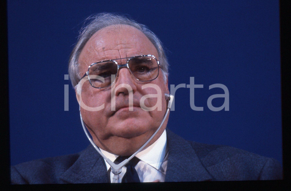 35mm vintage slide* 1993 MILANO Helmut KOHL durante un evento DC POLITICA (22)