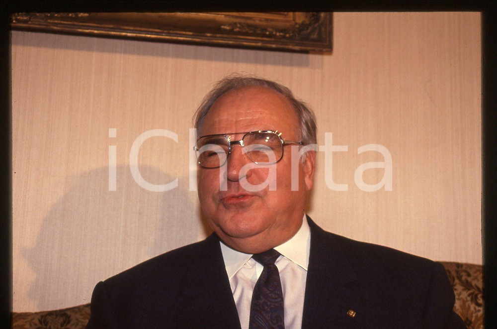 35mm vintage slide* 1990 ca ROMA Helmut KOHL ritratto cancelliere tedesco CDU 4