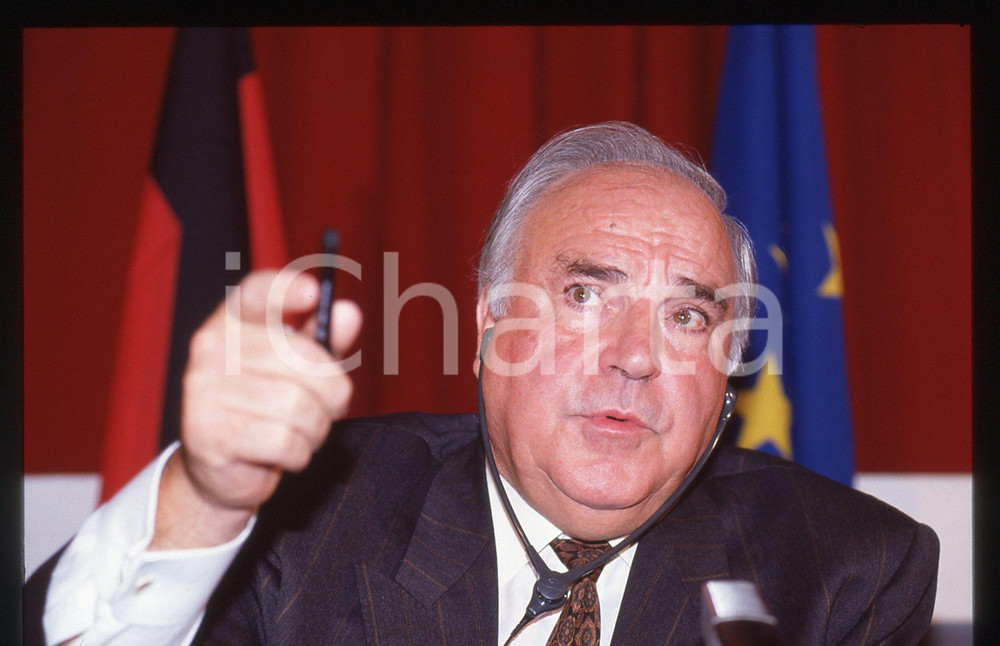 35mm vintage slide* 1992 FIRENZE Helmut KOHL ritratto cancelliere tedesco CDU 2