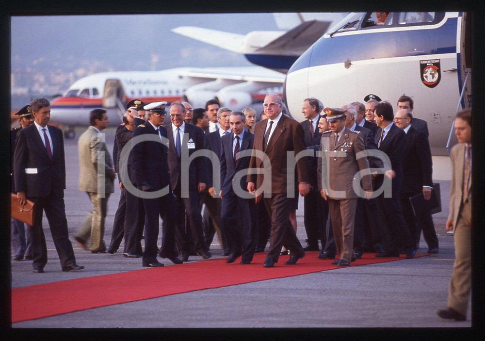 35mm vintage slide* 1992 FIRENZE Giuliano AMATO Helmut KOHL incontro PSI CDU (1)