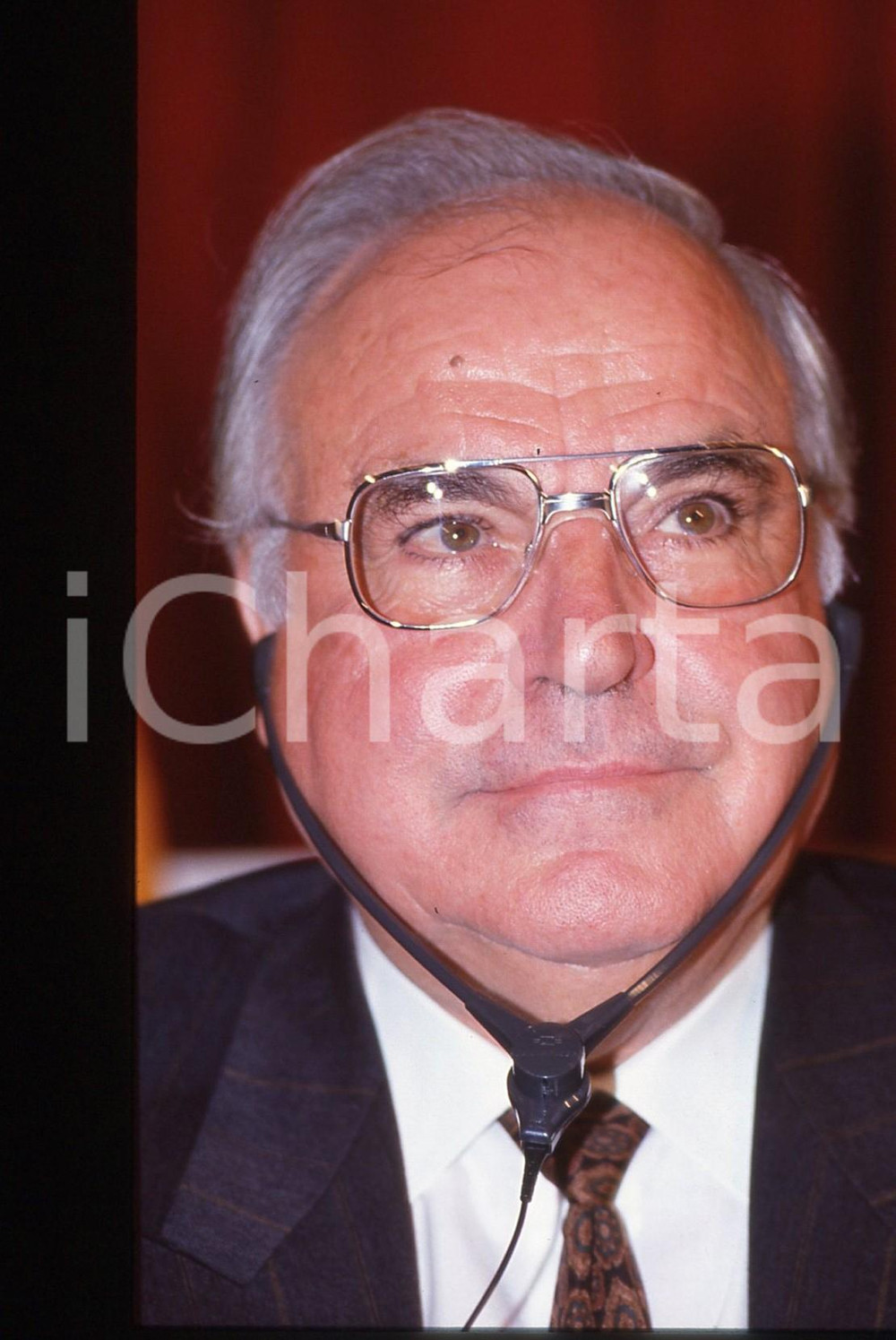 35mm vintage slide* 1992 FIRENZE Helmut KOHL ritratto cancelliere tedesco CDU 7