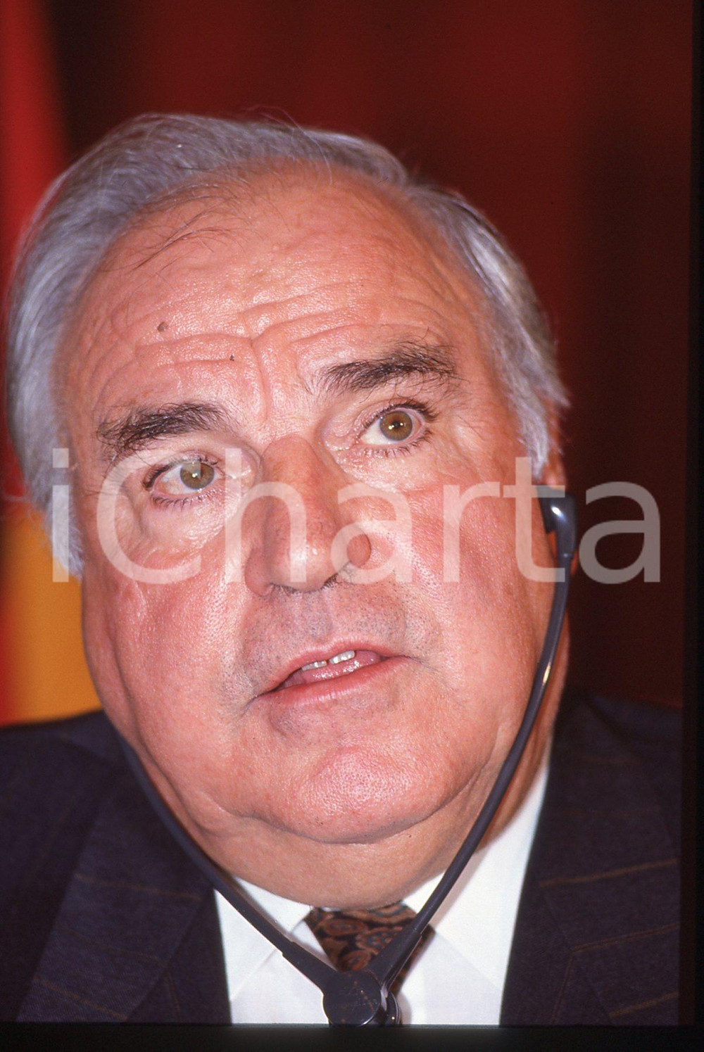 35mm vintage slide* 1992 FIRENZE Helmut KOHL ritratto cancelliere tedesco CDU 8