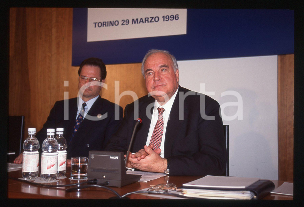 35mm vintage slide* 1996 TORINO Helmut KOHL al vertice "MAASTRICHT-DUE" (20)