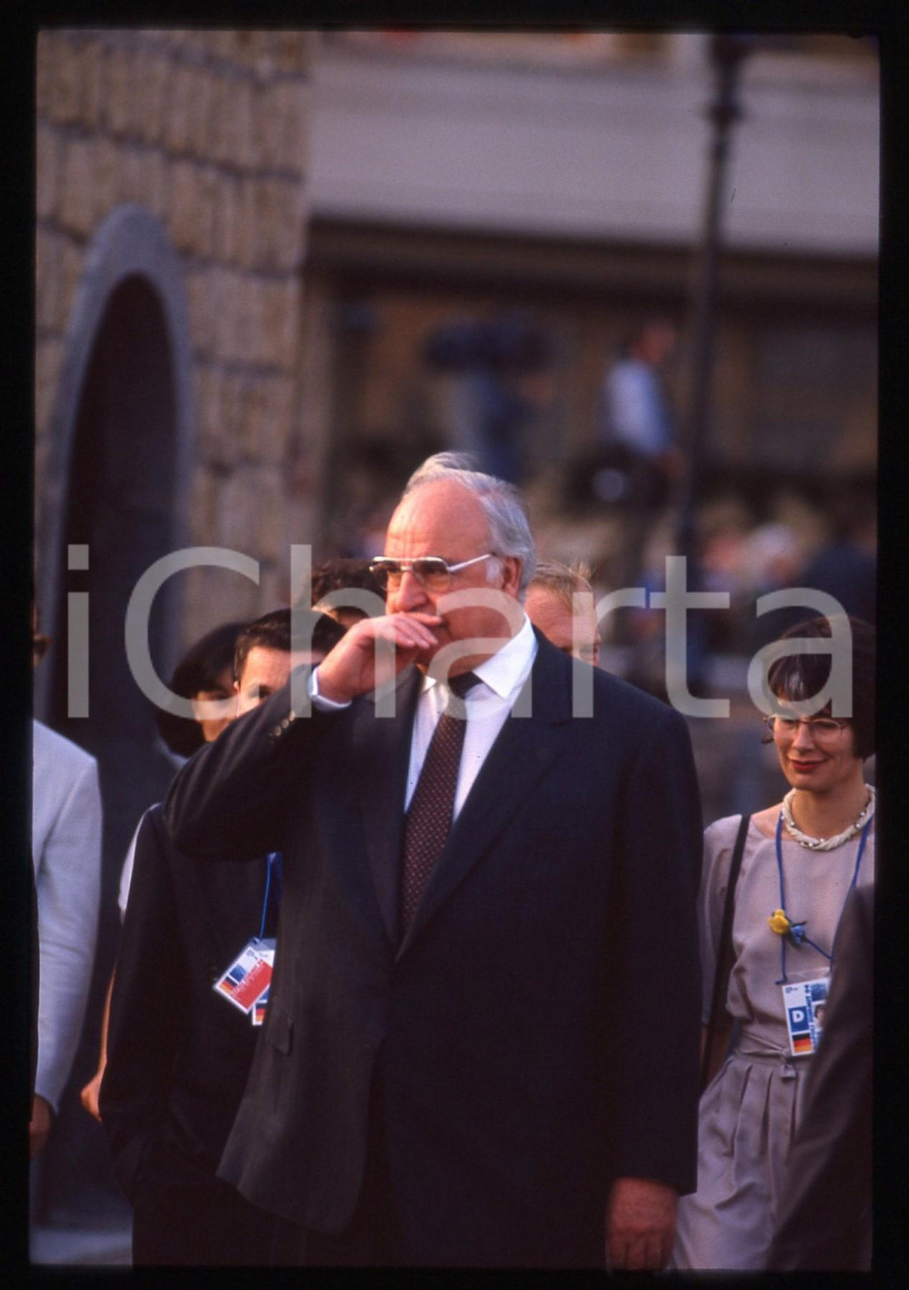 35mm vintage slide* 1990 ca ITALIA Helmut KOHL ritratto del cancelliere CDU (7)