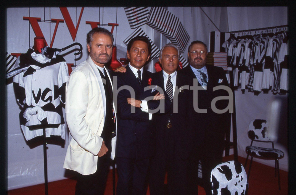 35mm vintage slide* 1993 NEW YORK Gianni VERSACE e VALENTINO Centenario VOGUE 3