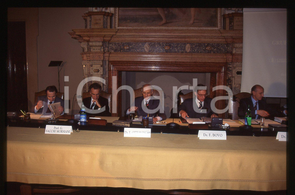 Fotografia d epoca originale 35mm vintage slide 1995 ca BOLOGNA ? CREDITO ROMAGNOLO Assemblea azionisti  2 1