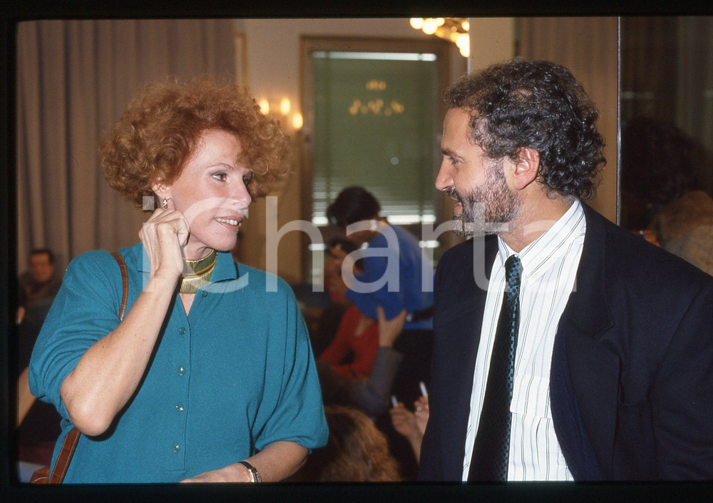 35mm vintage slide* 1990 MILANO Gianni VERSACE Ornella VANONI Terrazza Martini 1