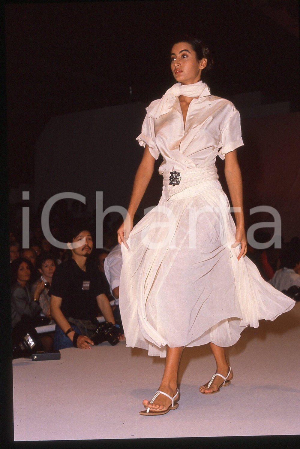 35mm vintage slide* 1990 ca MILANO Alberta FERRETTI Sfilata (22)