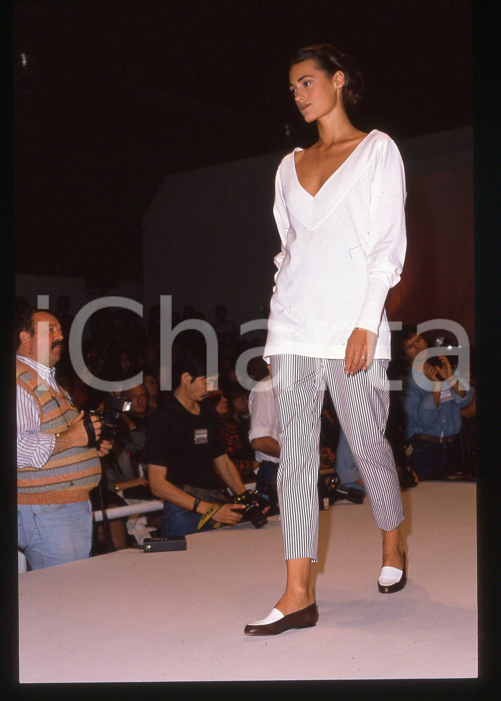 35mm vintage slide* 1990 ca MILANO Alberta FERRETTI Sfilata (23)