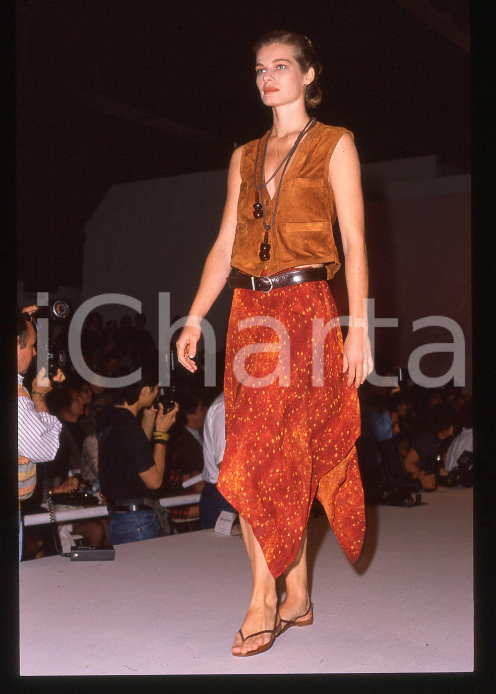 35mm vintage slide* 1990 ca MILANO Alberta FERRETTI Sfilata (26)