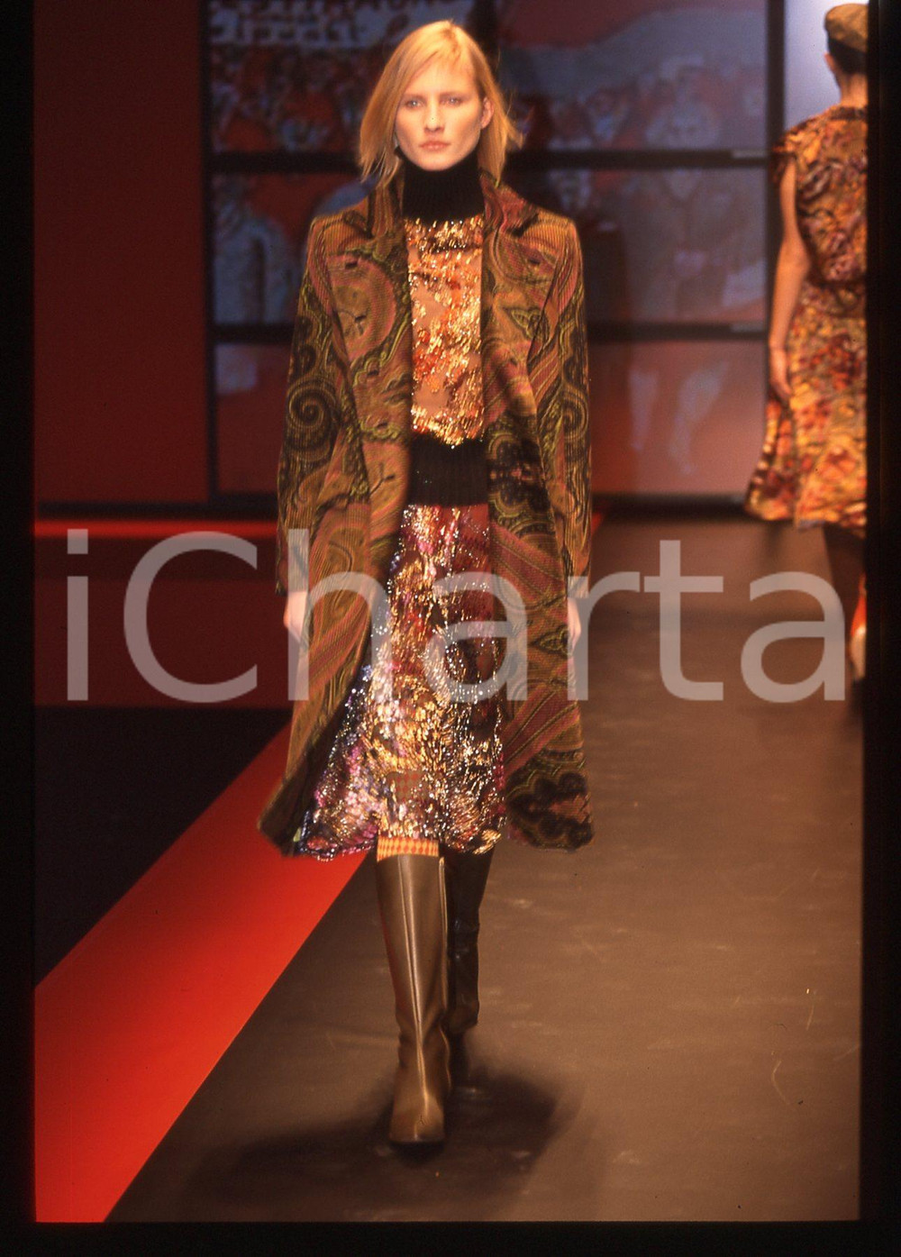 Fotografia d epoca originale 35mm vintage slide 2001 MILANO MODA  ETRO Sfilata autunnoinverno 2 1
