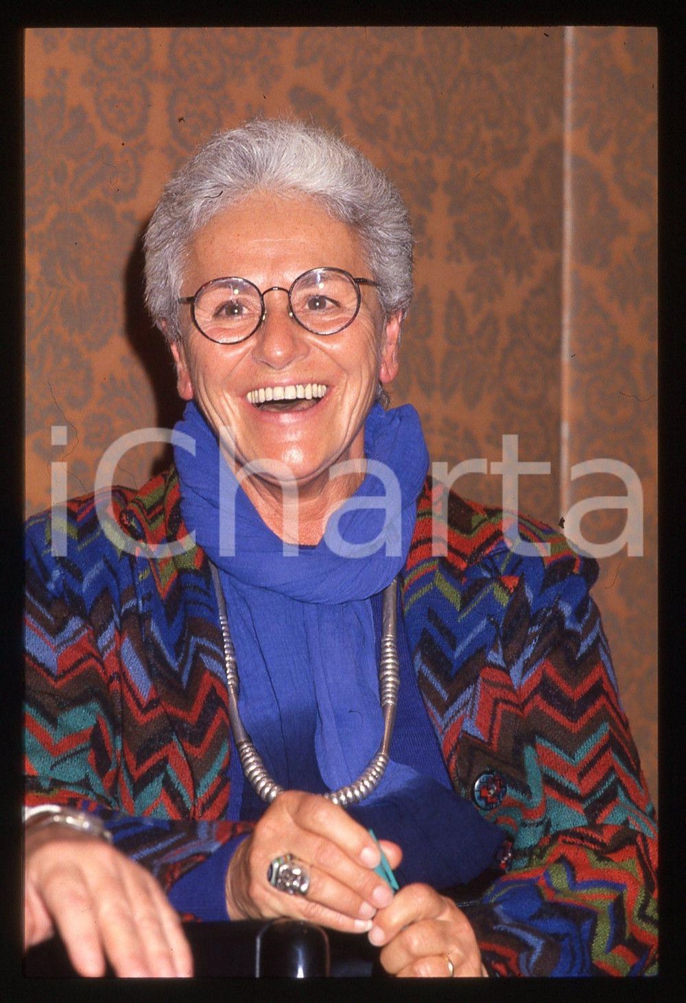 35mm vintage slide* 1990 ca MODA Rosita MISSONI Ritratto 