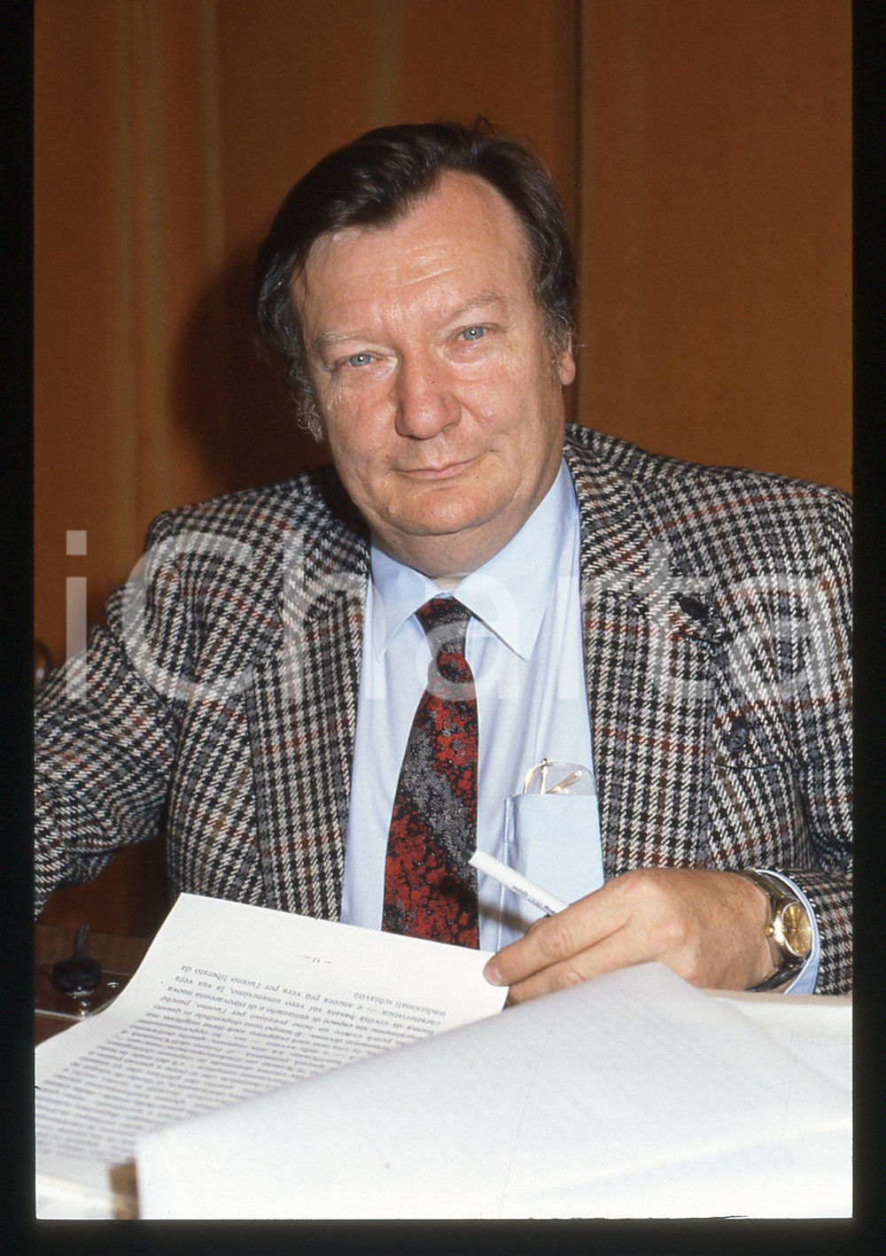 35mm vintage slide* 1986 MILANO Carlo RUBBIA al convegno "Uomini e Tecnologie" 2