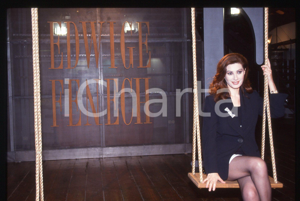 35mm vintage slide* 1993 MODA Edwige FENECH Collezione autunno-inverno (9)