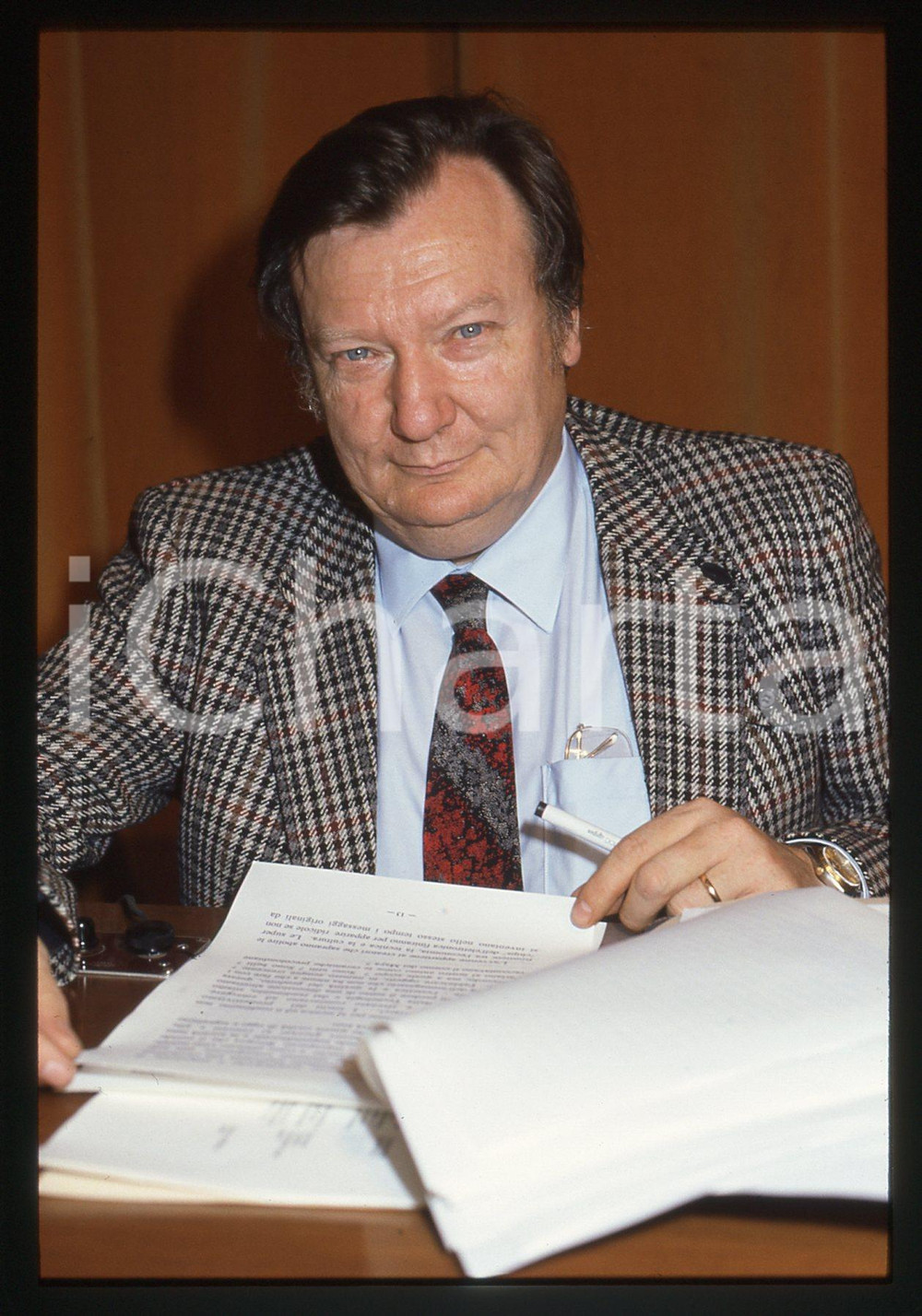 35mm vintage slide* 1986 MILANO Carlo RUBBIA al convegno "Uomini e Tecnologie" 5