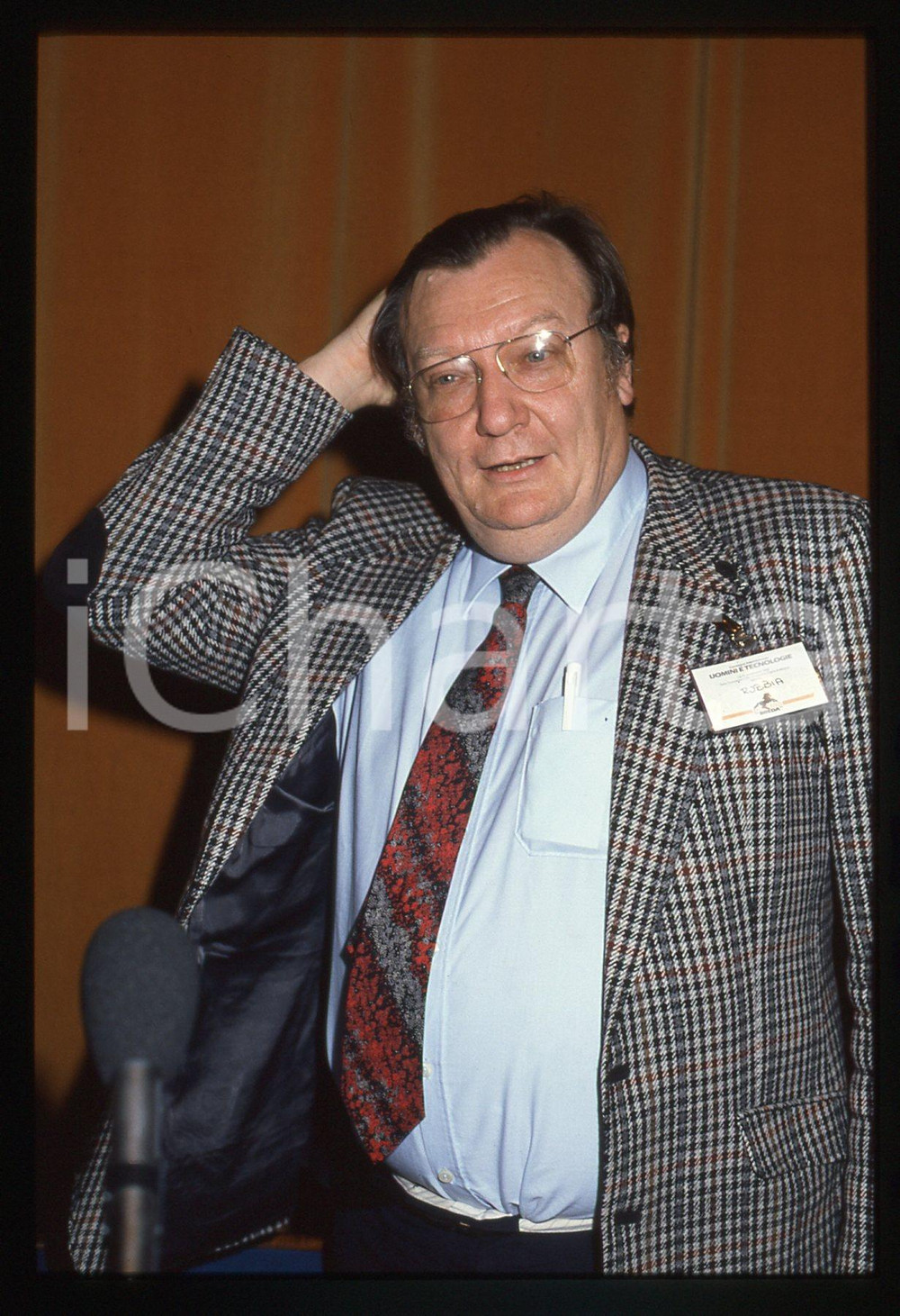 35mm vintage slide* 1986 MILANO Carlo RUBBIA al convegno "Uomini e Tecnologie" 7