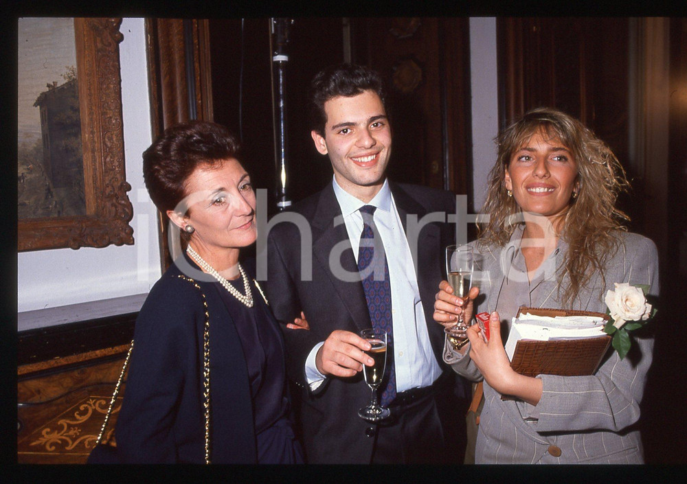 35mm vintage slide* 1995 ca Edwin FENECH Party sfilata Edwige FENECH