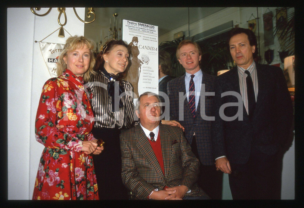 35mm vintage slide* 1989 MILANO Roberto CHEVALIER Corrado OLMI Ileana GHIONE (3)