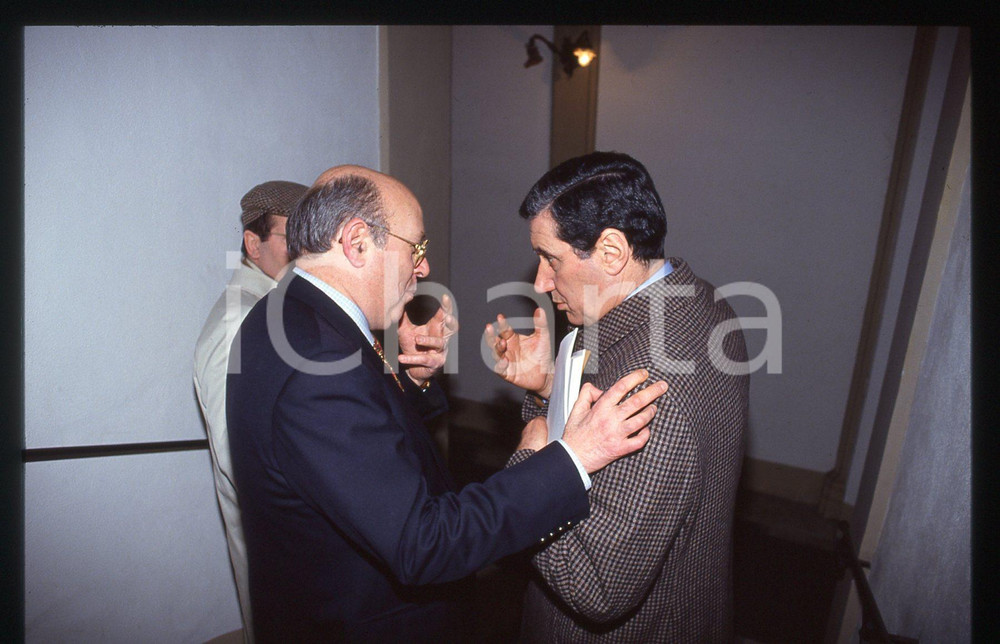 35mm vintage slide* 1990 ca ROMA (?) Onofrio PIRROTTA Nicola MANCINO Ritratto 1