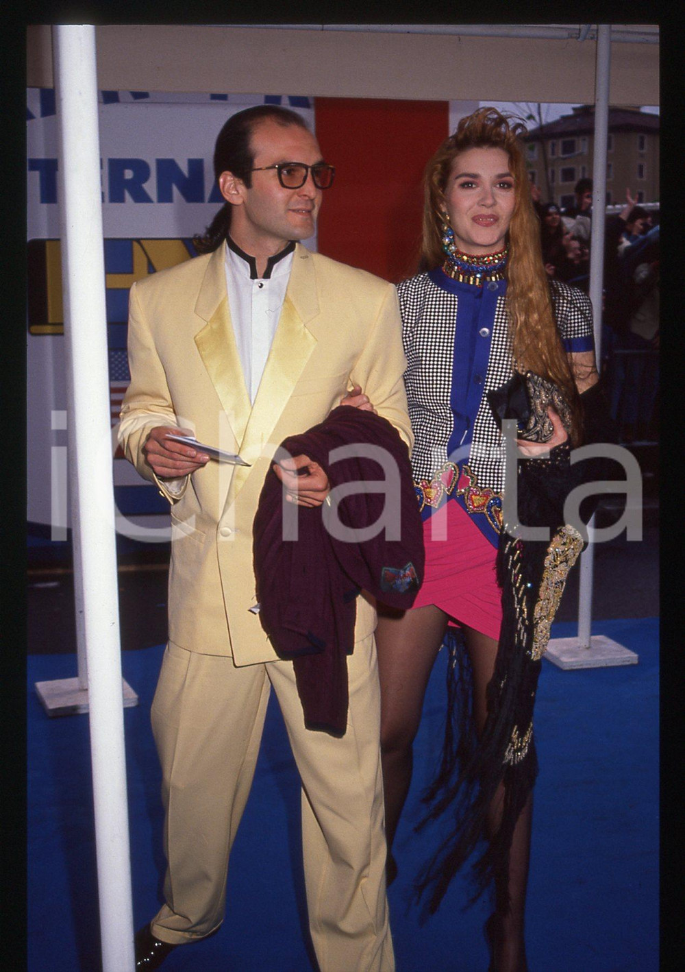 35mm vintage slide* 1990 MILANO - TELEGATTI Ambra e Paride ORFEI Ritratto (3)
