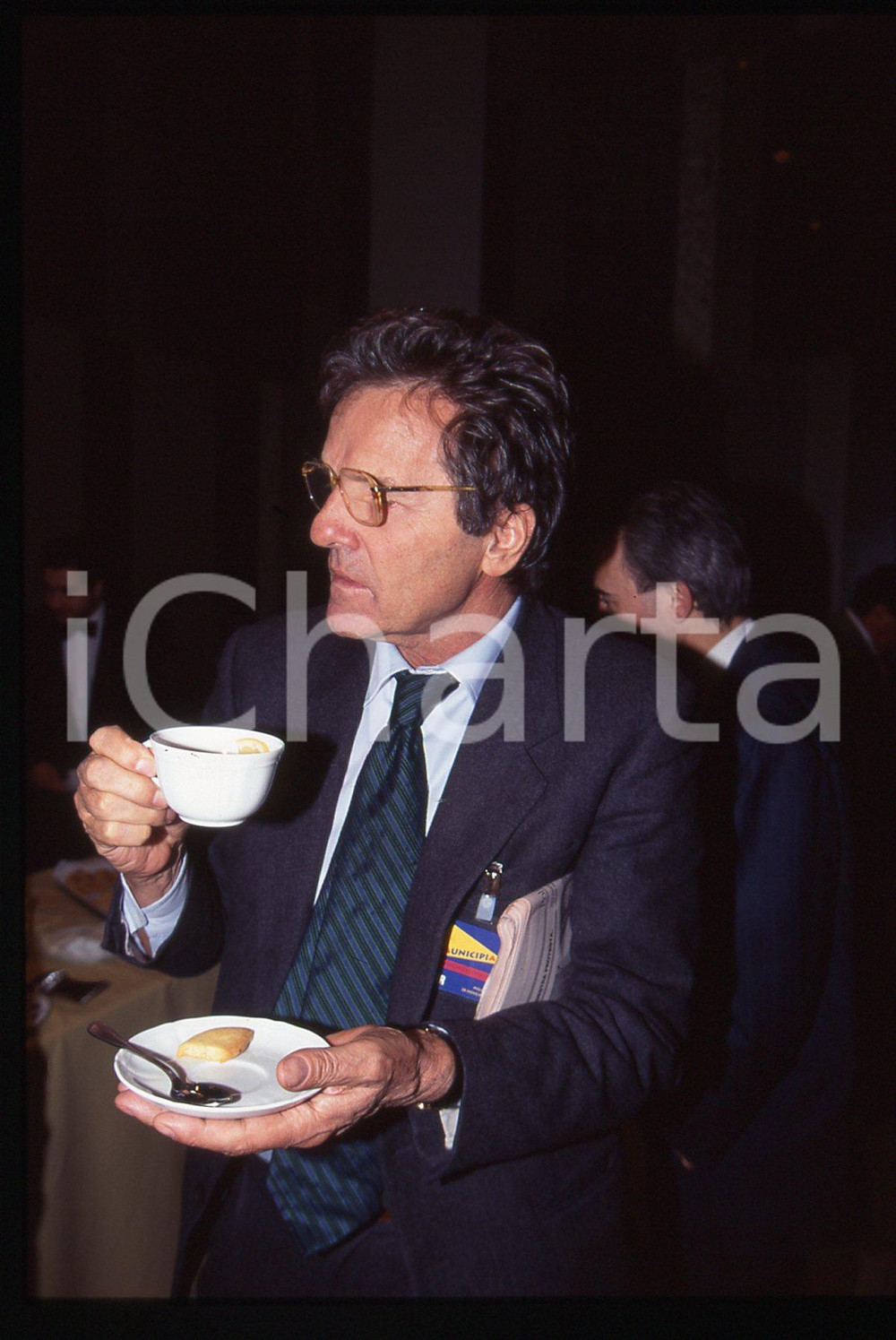 35mm vintage slide* 1990 ca ITALIA Armando SARTI Ritratto del politico PCI (1)