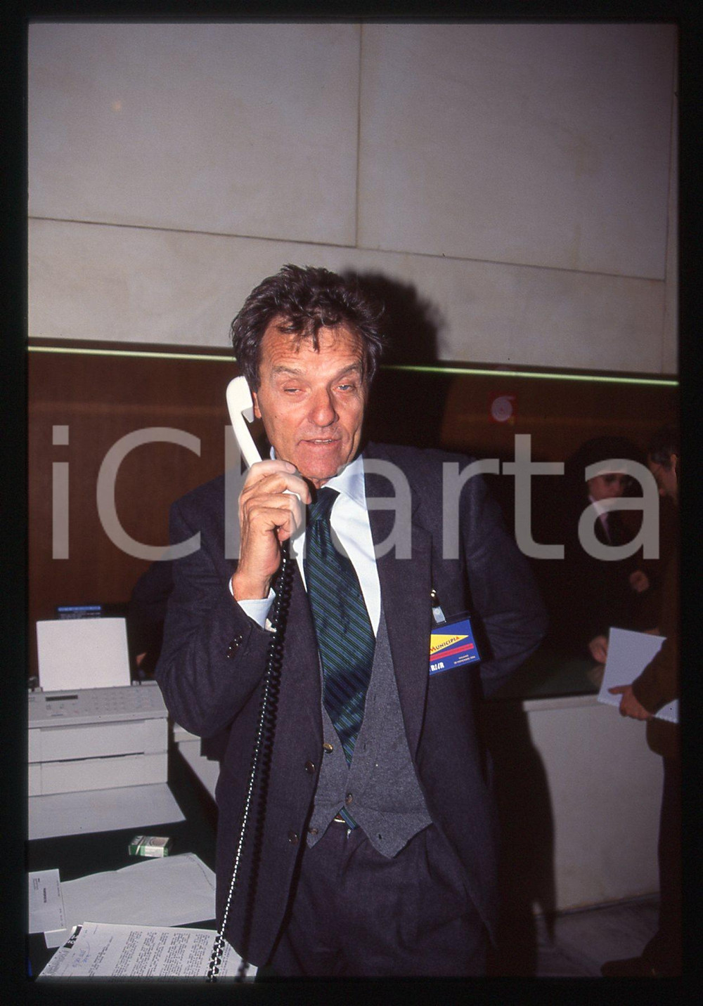 35mm vintage slide* 1990 ca ITALIA Armando SARTI Ritratto del politico PCI (4)