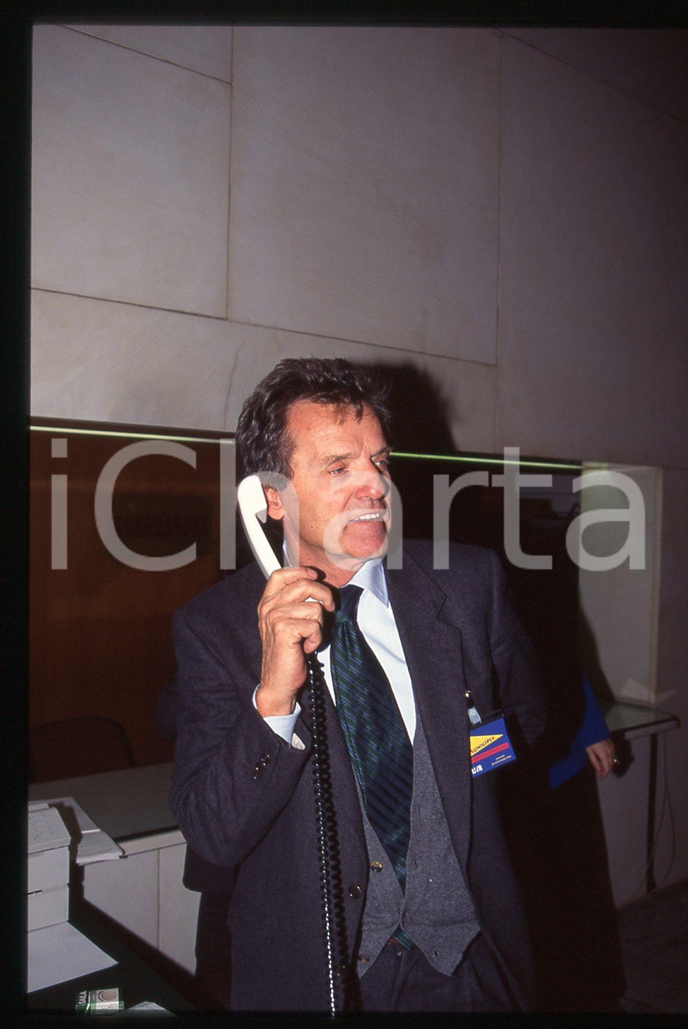 35mm vintage slide* 1990 ca ITALIA Armando SARTI Ritratto del politico PCI (6)